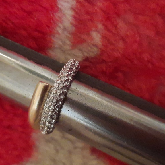 Genuine authentic SWAROVSKI bypass ring size 8 Worn. Low Price - Picture 4 of 7